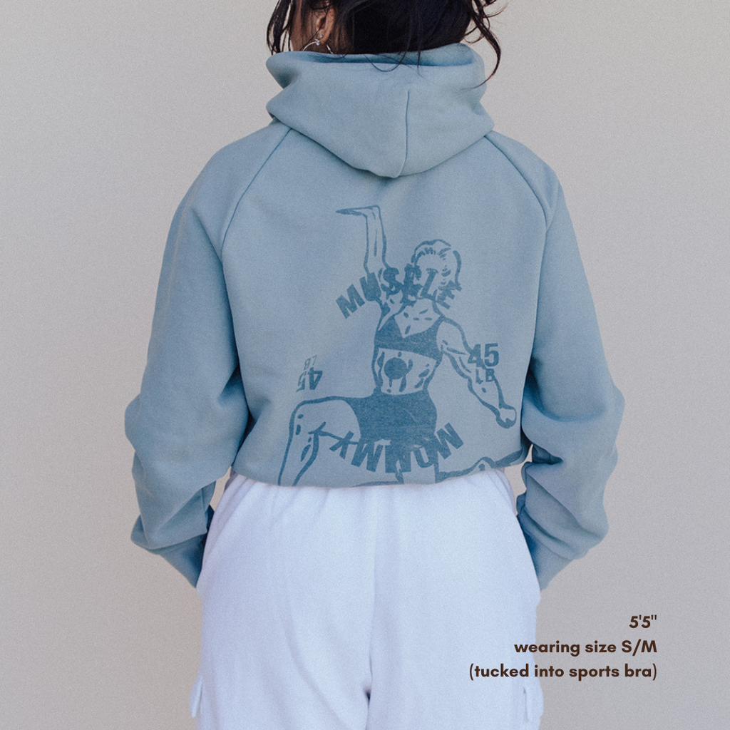 soft serve muscle mommy barbell hoodie