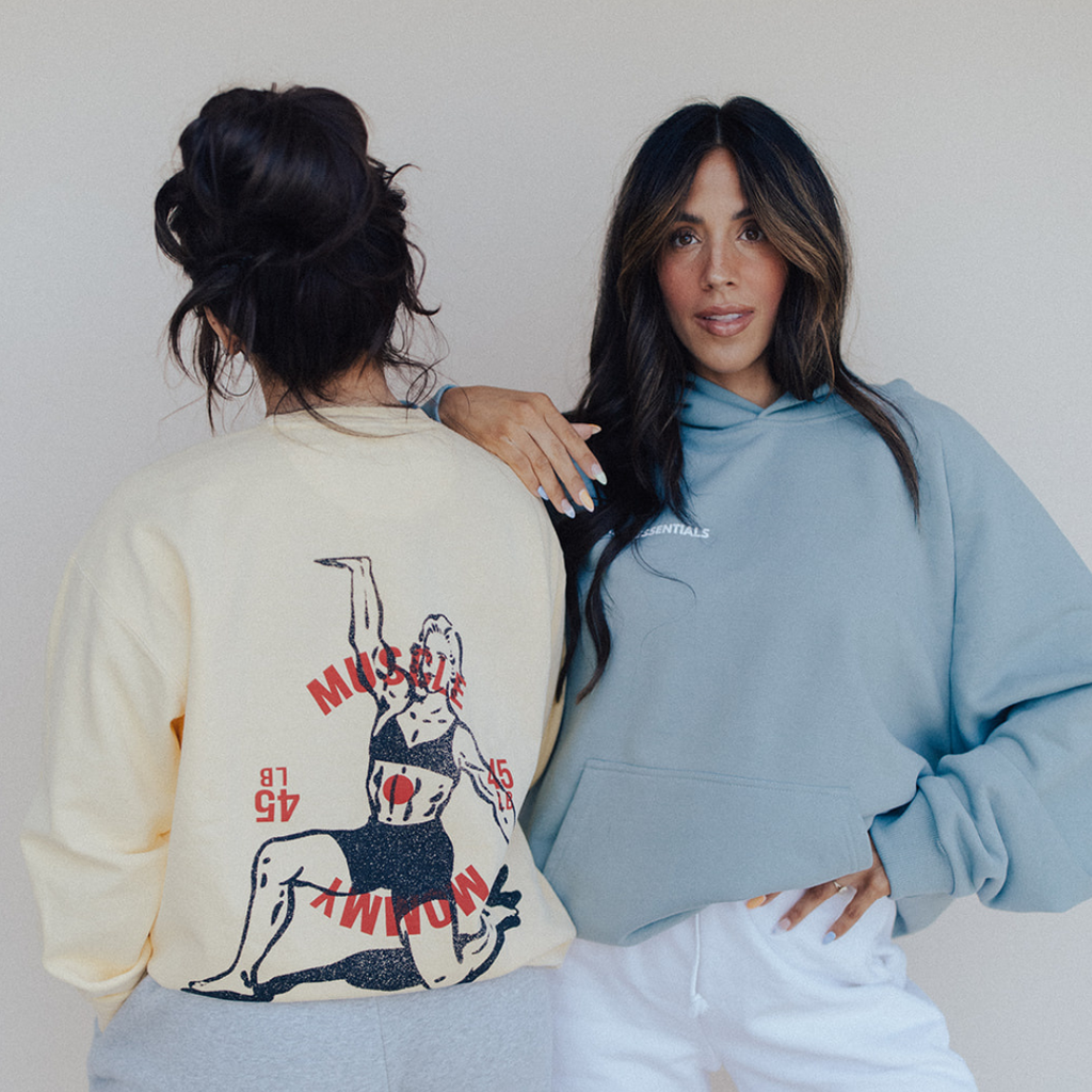 soft serve muscle mommy barbell hoodie