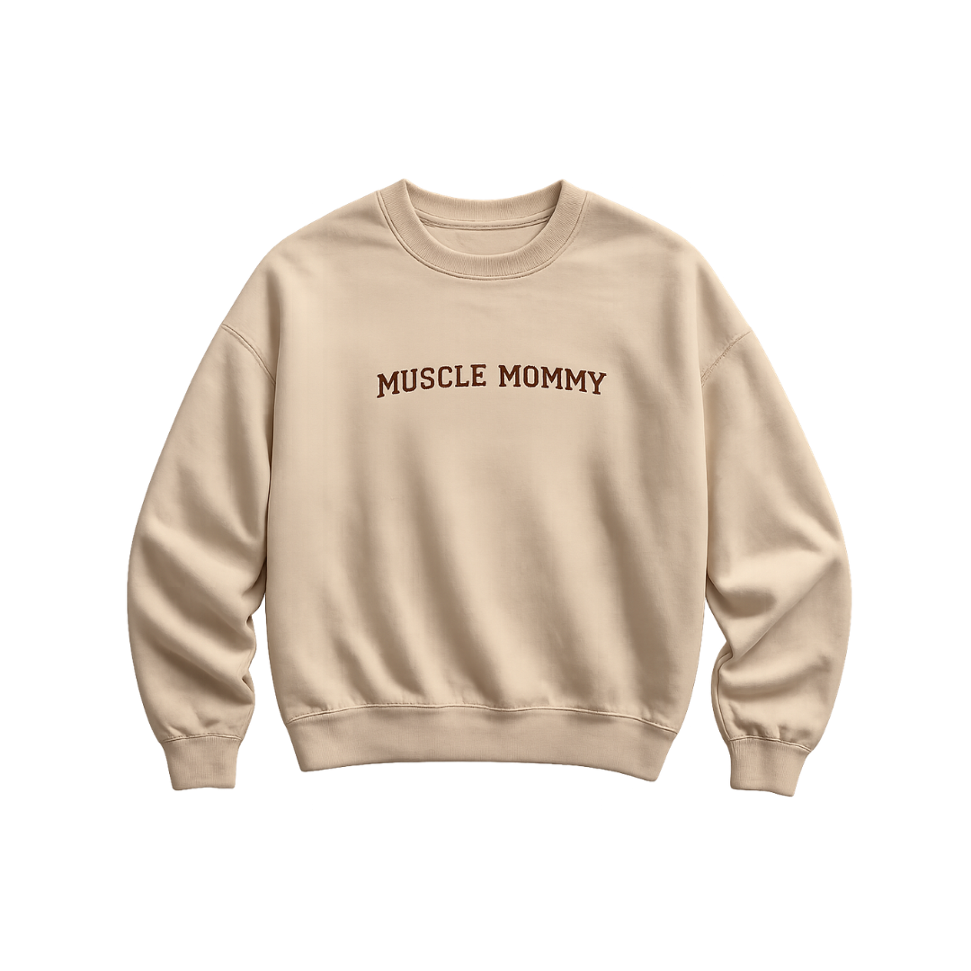 off-duty muscle mommy crewneck