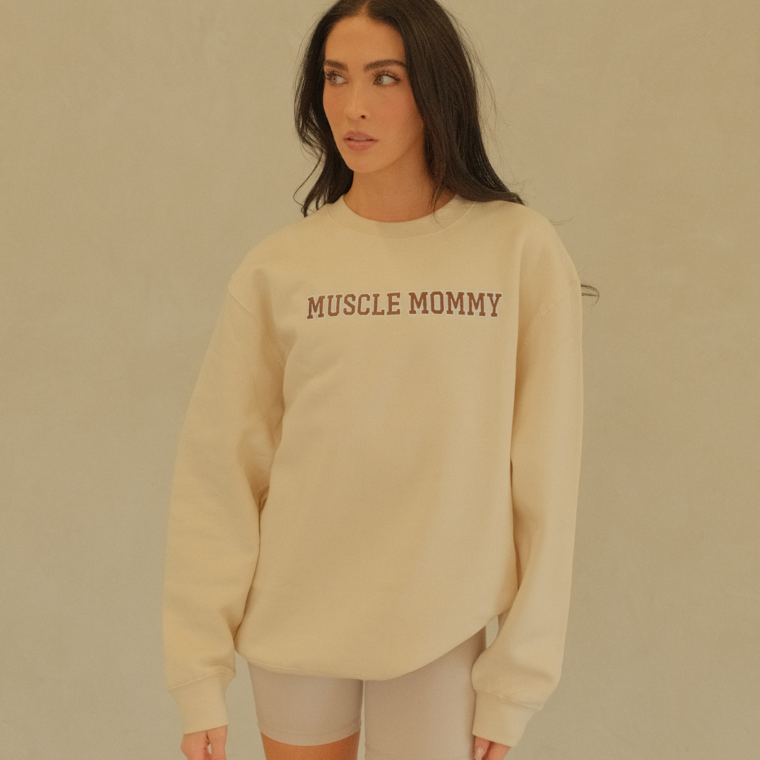 off-duty muscle mommy crewneck