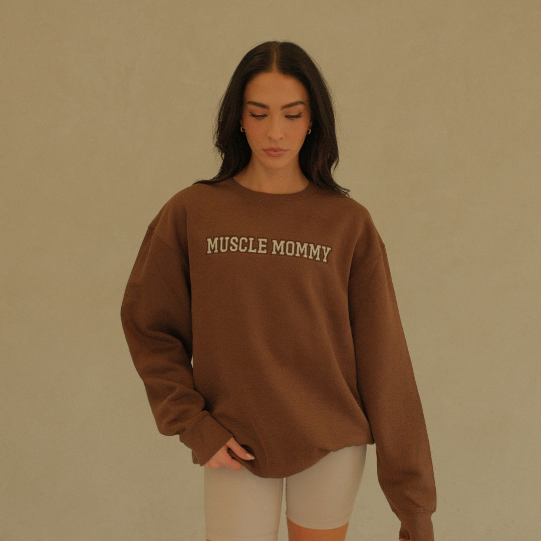 off-duty muscle mommy crewneck