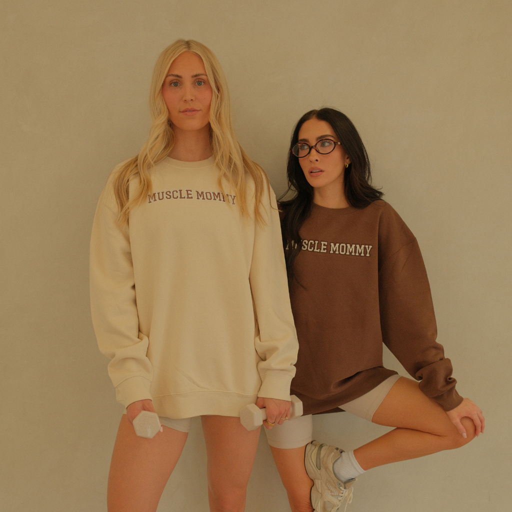 off-duty muscle mommy crewneck
