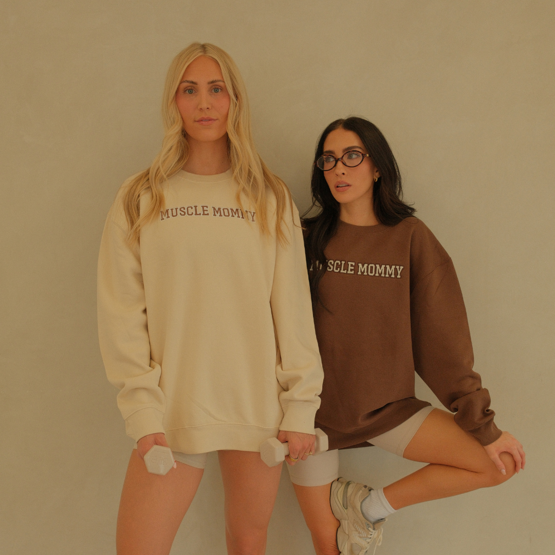 off-duty muscle mommy crewneck