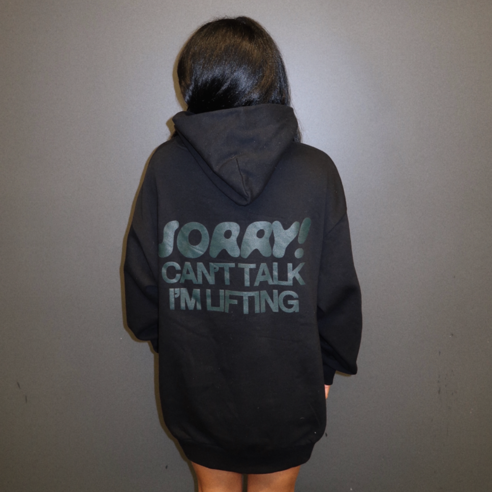 JORRYFITT CLUB "Can't Talk, I'm Lifting" Hoodie