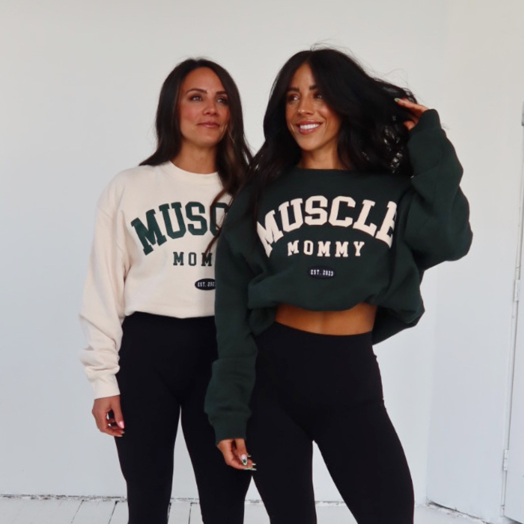 Varsity Vintage Muscle Mommy Crewneck Sweatshirt