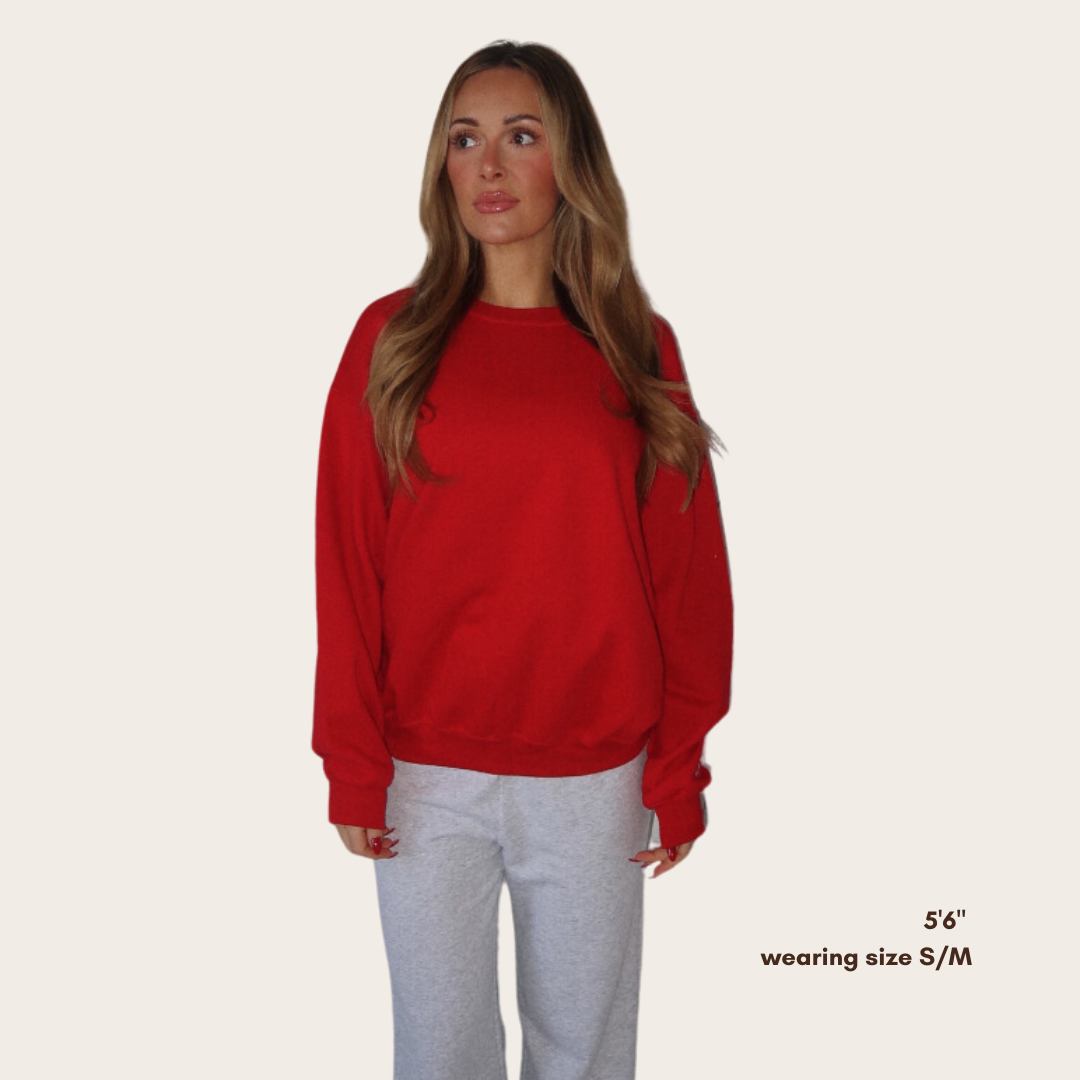 Santa's Red Slay Muscle Mommy Crewneck