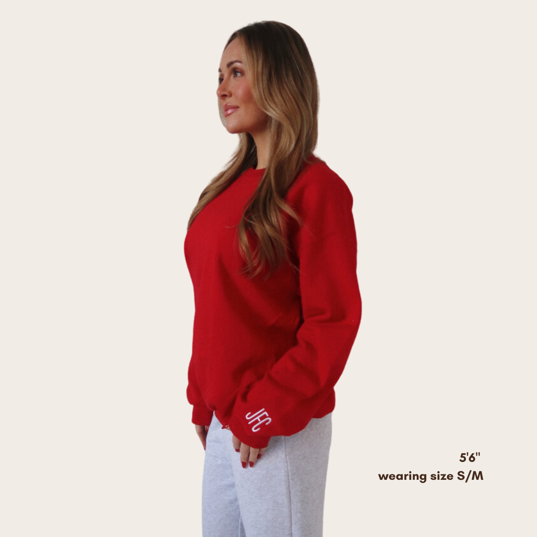 Santa's Red Slay Muscle Mommy Crewneck