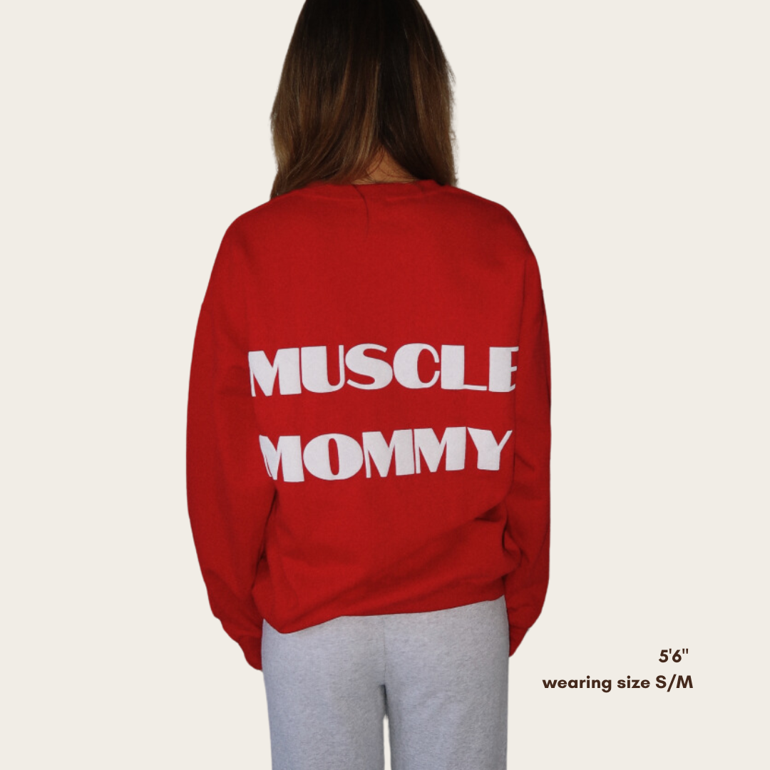 slay muscle mommy crew neck