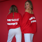 Santa's Red Slay Muscle Mommy Crewneck