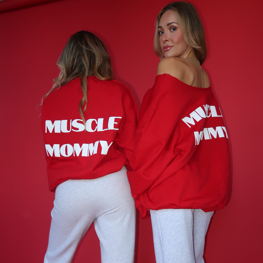 slay muscle mommy crew neck