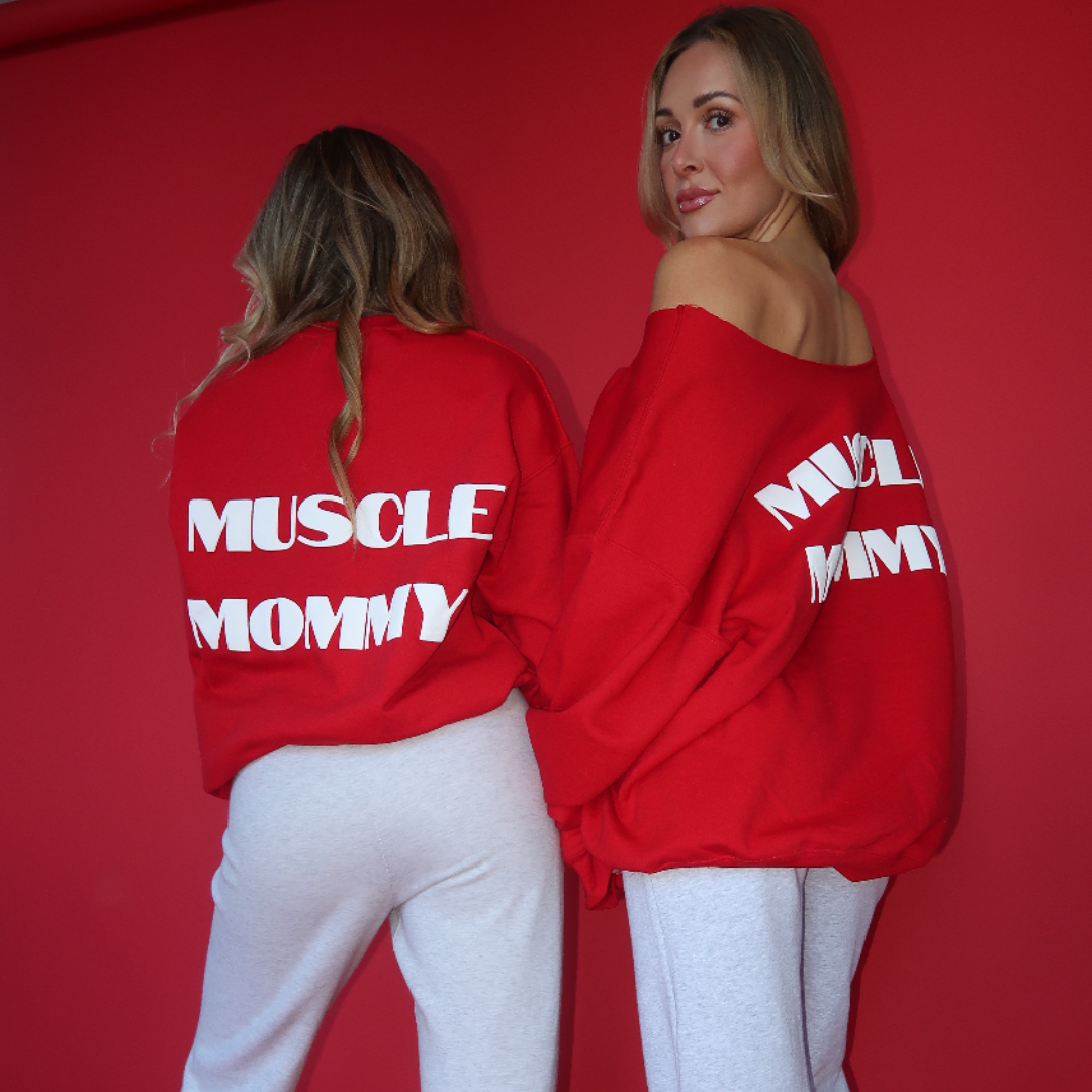 slay muscle mommy crew neck