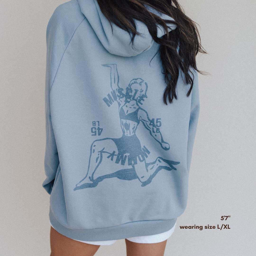 soft serve muscle mommy barbell hoodie